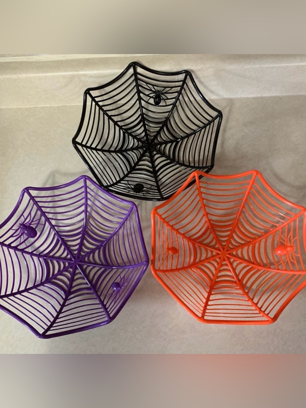 Halloween Spiderweb Baskets